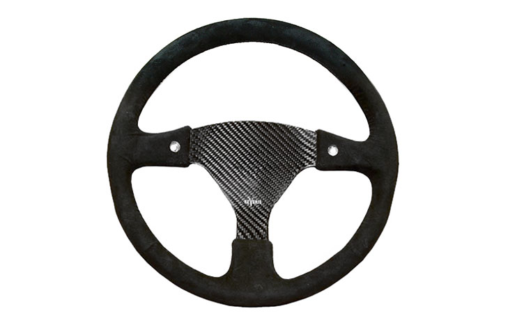 REVERIE Rally 350 Carbon Steering Wheel - Undrilled, Alcantara Trimmed, 2 Button - R01SH0043