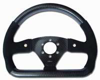 REVERIE Rally 330 x 260 Carbon Flat-Bottomed Steering Wheel - MOMO/Sparco/OMP (70mm PCD), Half Alcantara, 2 Button
