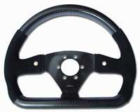 REVERIE Rally 330 x 260 Carbon Flat-Bottomed Steering Wheel - NARDI/Personal/RAID (74mm PCD) Half Alcantara, 2 Button