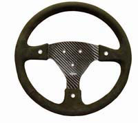 REVERIE Rally 330 Carbon Steering Wheel - 3-Stud (50.8mm PCD), Alcantara Trimmed, 3 Button
