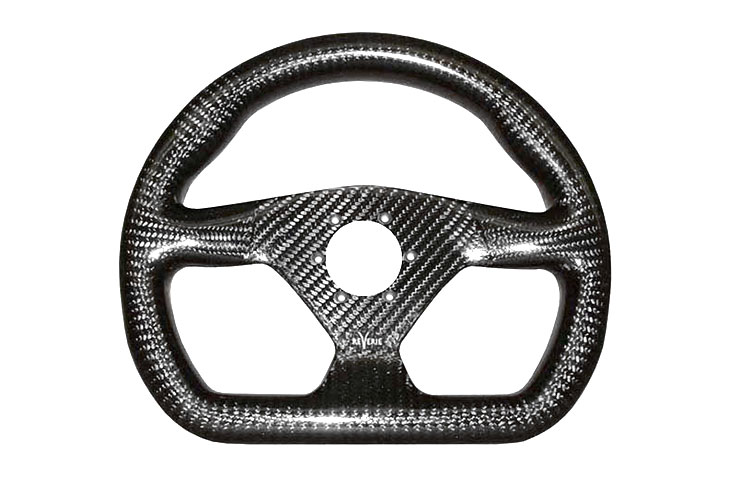 REVERIE Eclipse 270 Flat-Bottomed Carbon Steering Wheel - NARDI/Personal/RAID (74mm PCD) - R01SH0120