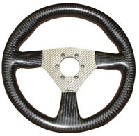 Flight 280 Carbon Steering Wheel - NARDI/Personal/RAID (74mm PCD), Silver Centre