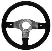FQ350 Carbon Steering Wheel - Raid Drilled, Alcantara, 2 Button