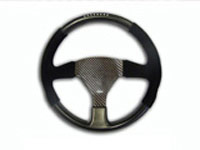 REVERIE Rally 330 Carbon Steering Wheel - Undrilled, Alcantara Trimmed, MoTec SLM