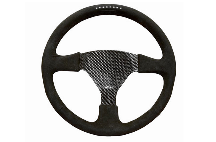 REVERIE Rally 330 Carbon Steering Wheel - Undrilled, Alcantara Trimmed, MoTec SLM - R01SH0194