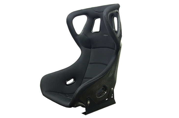 REVERIE  XR C Carbon Fibre Seat (W) -  Twin Skin, Black FIA Spacer Fabric Trimmed, Head Restraint version, Side Mount Only - R01SI0125