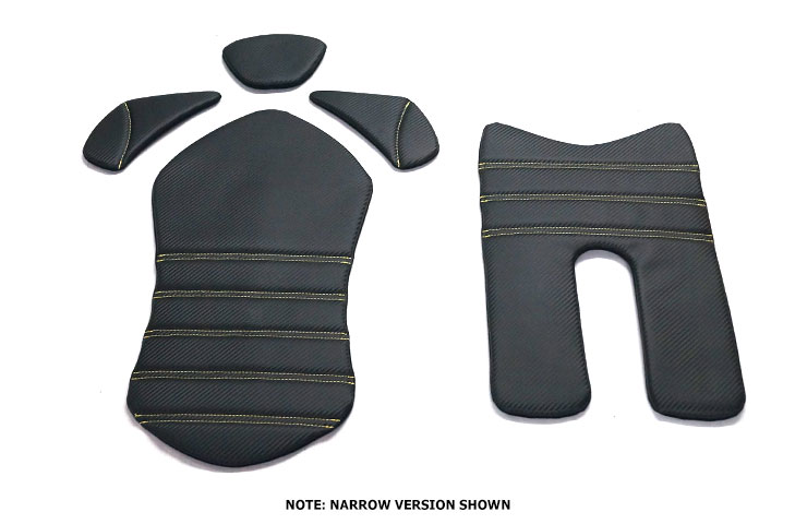 ReVerie Seat Cushion Kit (Wide) - Carbon Vinyl (Nylon Rear) Black