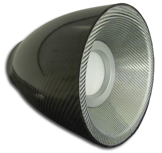 Carbon Fibre Pendant Light/ Lamp (240v 10W LED) - Reverie Daytona 500