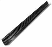 Carbon Fibre Angle, 90deg 1.3mm 23mm x 23mm x 500mm - Internal Shiny