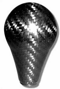 Universal Carbon Fibre Gear Shift Knob (Light Bulb Style) - Unfilled, Tufnol Insert