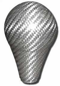 Silver Texalium Gear Shift Knob (Light Bulb Style) - Unfilled, Tufnol Insert