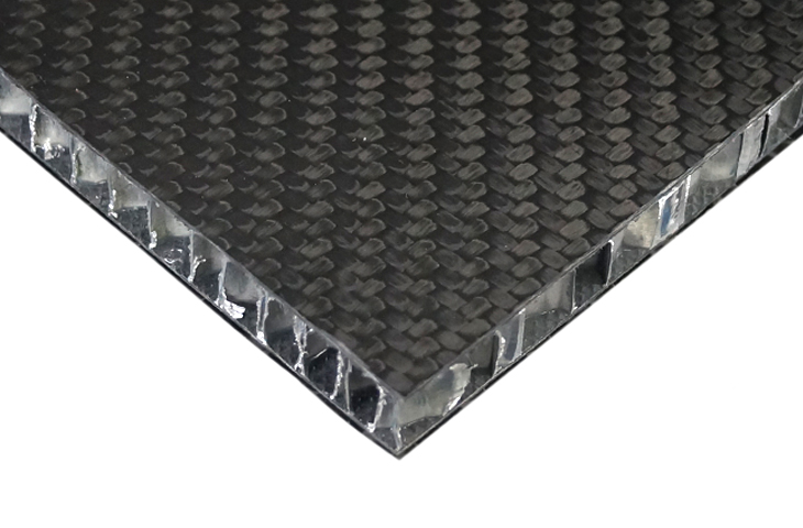 Carbon Fibre Aluminium Honeycomb Sheet/Panel 5mm 1240mm x 1000mm - Double Sided Gloss - R01SU0176
