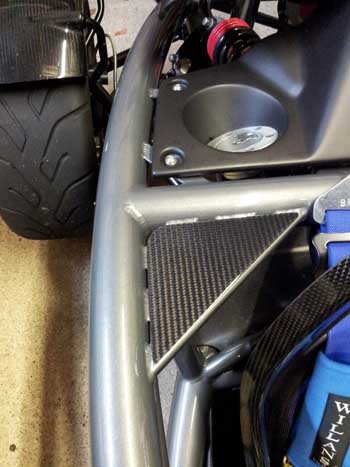 Ariel Atom 3 (08 - ) Carbon Fibre Roll Bar Cover Plates - Pair