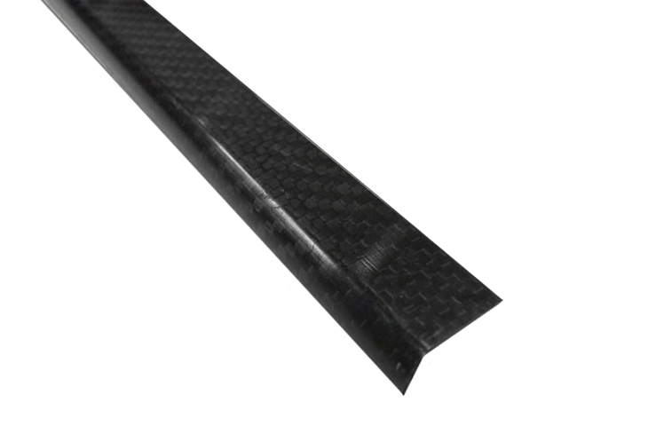 Carbon Fibre Angle, 90deg 3.0mm 23mm x 23mm x 1220mm - External Shiny