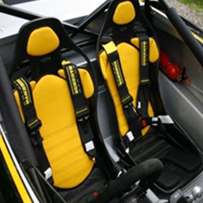 Reverie seat cushion kit Black and Yellow leather (special order) in 2-Eleven