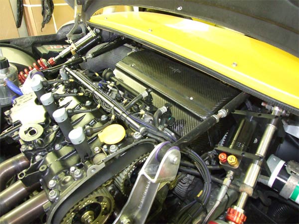 Renault Spider with a Reverie Interlagos 425 airbox plus a 60mm fuel rail spacer fitted to Jenvey throttle bodies