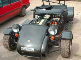 Engine bay cover removed.