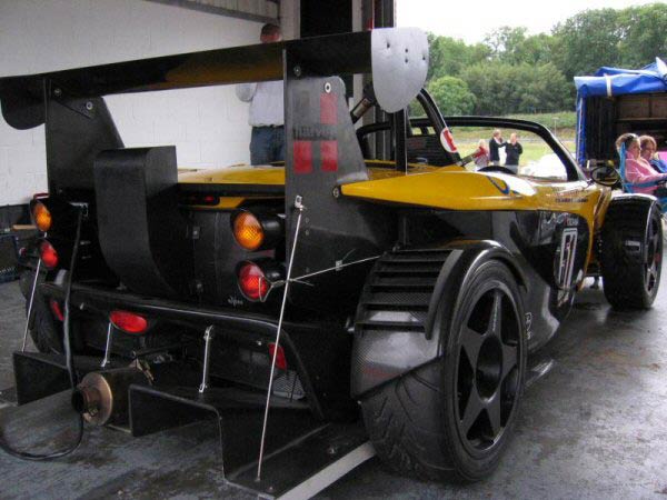 One-off wing supports to mount a 1450mm wide straight rear wing above roofline & rearwards