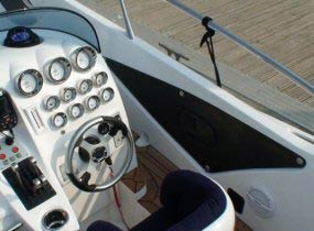 Carbon flat sheet powerboat interior